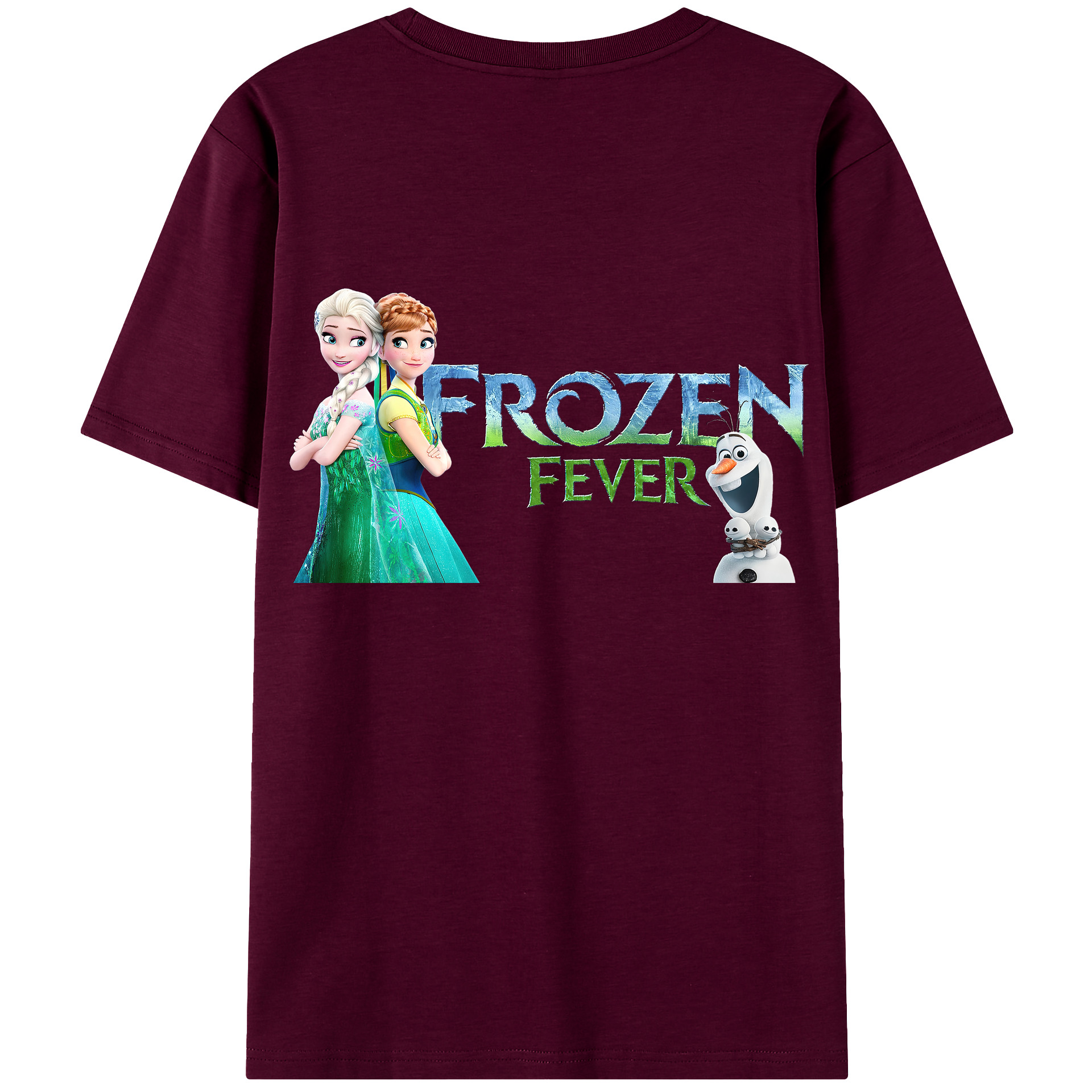 （画像用） アナと雪の女王 アンナ エルサ Frozen Anna Elsa レディース半袖Tシャツ(バックプリント)